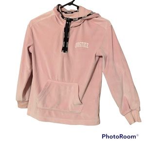 Justice Pullover Half Zip Sweatshirt - Pink - Size 10